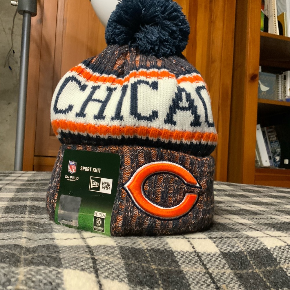 New Era Chicago Bears Knit Hat - Navy, Orange, White - Picture 3 of 7